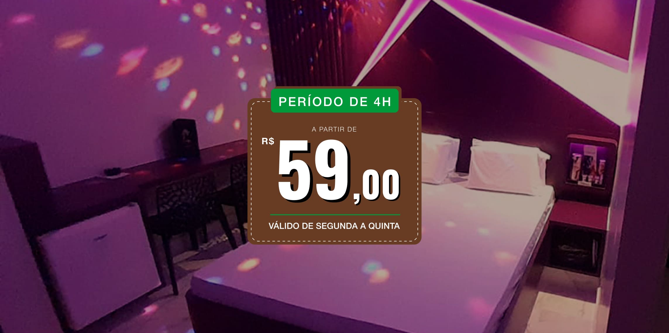 período de 4h a partir de R$59, válido de segunda a quinta